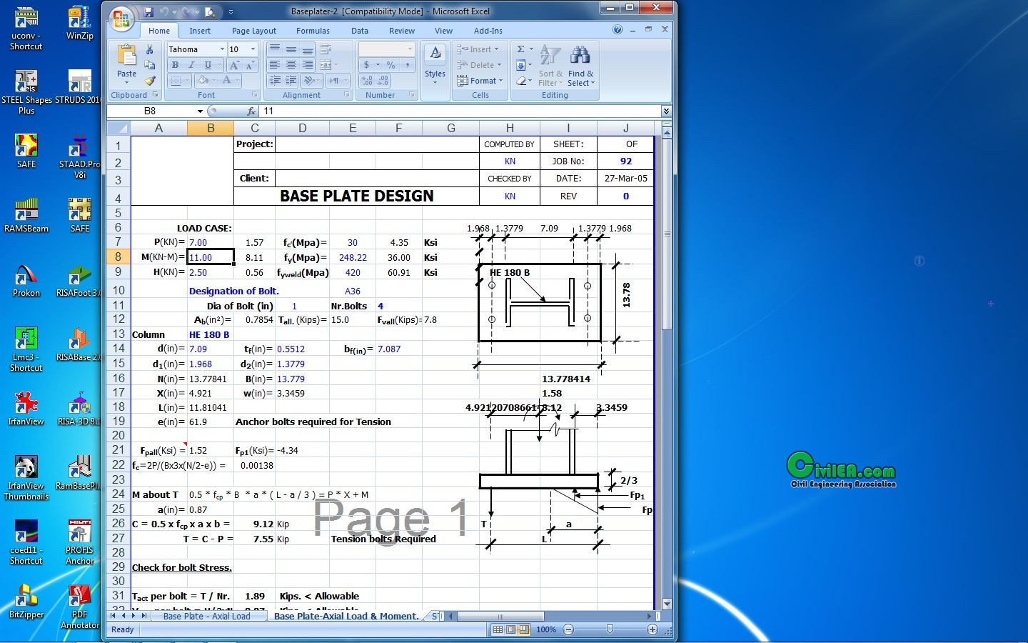 Steel Base Plate Design As Per Aisc 9th Edition